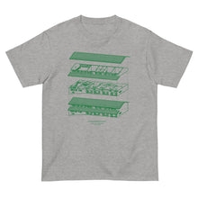 画像をギャラリービューアに読み込む, 風の帰る森図面 グリーン(半袖Tシャツ)