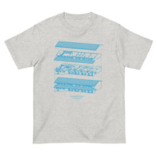 画像をギャラリービューアに読み込む, 風の帰る森図面 ブルー(半袖Tシャツ)