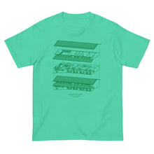 画像をギャラリービューアに読み込む, 風の帰る森図面 グリーン(半袖Tシャツ)