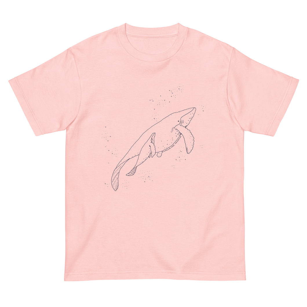 親子クジラ（半袖Tシャツ）light color