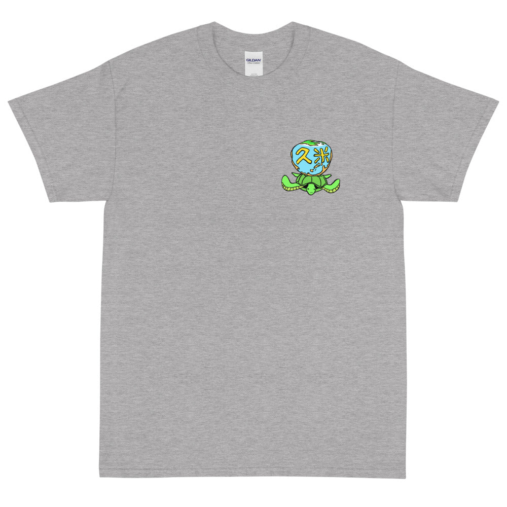 久米島亀ロゴマークワンポイント（半袖Tシャツ）light color