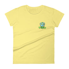 画像をギャラリービューアに読み込む, 久米島亀ロゴマークワンポイント（レディース半袖Tシャツ）light color
