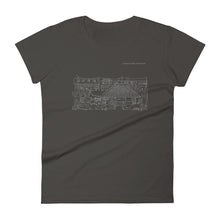 画像をギャラリービューアに読み込む, 赤瓦と町並（レディース半袖Tシャツ）dark color
