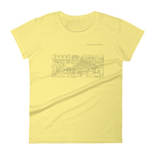 画像をギャラリービューアに読み込む, 赤瓦と町並（レディース半袖Tシャツ）light color
