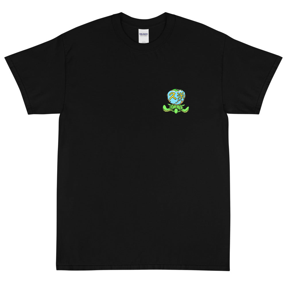 久米島亀ロゴマークワンポイント（半袖Tシャツ）dark color