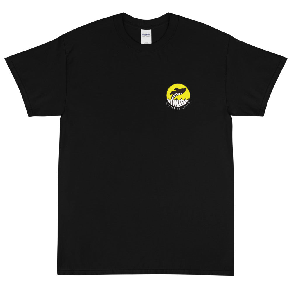 月夜のクジラワンポイント（半袖Tシャツ）dark color